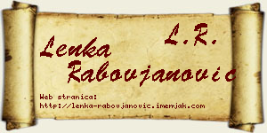Lenka Rabovjanović vizit kartica